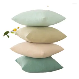 Pillow Ins Style Linen Nordic Solid Color Backsst con cerniera invisibile per il divano dell'ufficio
