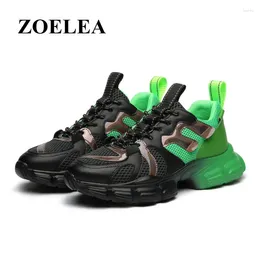 Buty fitness Zoelea Street Sneakers Night Fluorescencyjna moda swoboda mężczyźni Chunky dorosły lekki oddychający zapatos hombre