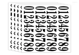 Fogli per avvolgimento regalo piccoli adesivi adesivi neri da 200 pezzi per numeri di numero per le porte delle finestre dei segnali di cassetta postale.