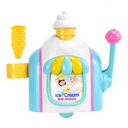 Çocuk banyo su oyuncak dondurma el yapımı ilginç köpük koni dükkanı kabarcık makinesi bebek yaz duş oyunu su diy oyuncak 240506
