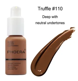 Новое прибытие бренд лицевой грунтовка макияжа Phoera Matte Oilcontrol Liquid Foundation 10colors incealer Soft Matte Long Concealer 3286713