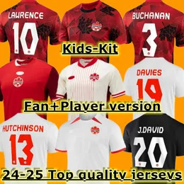 2024 2025 Maglie da calcio Canada National 23 24 Grosso Cavallini Hoilett Sinclair Davies J.David Red Fan Men Shirt Football Shirt South American Cup Team Kit Kit