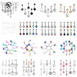 Navel Rings 5-20PCS Cute Dangle Belly Ring Pack 14G Navel Piercing Bulk Sexy Belly Ring Set Belly Button Ring Lot Pircing Ombligo Jewelry d240509