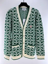 Designer maschile Casablanca Mageri di maglioni uomini girocollo maglione maglione cardigan maglione perlato a bottone a maglieria monocella