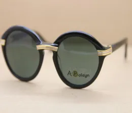 Óculos de grife inteiros 1991 Original 1125072 Braços vintage Óculos de sol dos óculos Quadro de quadros redondos de quadros de moda Tamanho2456923