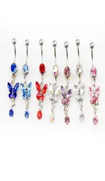 D0347 6 cores misturam cores de umbigo de umbigo para umbigo anéis de piercing jóias de jóias Acessórias de jóias Moda Charm Butterfly 20pcs lote jnxp7687827