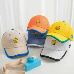 Caps Huts Childrens Sommer atmungsaktives Mesh Baseball Hat Kinder Sonnenschatten Hut Unisex Sonnenhut Jungen und Mädchen Outdoor Hut Kinderhut 2-7 Jahre alt D240509