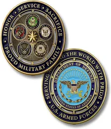 Гордая военная семья американских вооруженных сил вызов монеты USCG US Beast Guard Challenge Coin 9660850