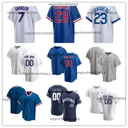 Chicago Ryne Sandberg Andre Dawson Michael Busch Seiya Suzuki Ian Happ Christopher Morel Cody Bellinger Dansby Swanson Nick Madrigal Wicks Cubs Baseball Jersey