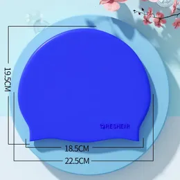 2 pedaços de tampas de silicone Caps adultos à prova d'água e de alta definição Profissional para mulheres grandes óculos de natação Caps de mergulho 240506