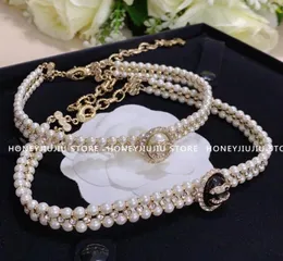 Luksusowa biżuteria Vintage Camellia Pearl Necklace Bransoletka dla kobiet logo Najwyższa jakość 2021 trendy klasyczne łańcuchy 2611434