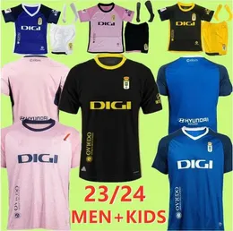 23/24 Real Oviedo Mens Soccer Trikots 2023 2024 Fußballhemd Baston Alemao Colombatto Shirt R.Folch Y.Mossa Borja Home Away 3. Football Shirts Kids Kit 9999