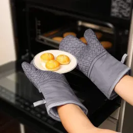 Oven Mitts Microwave Gloves Baking Potholders Hot Grip Kitchen Utensils Cookware Parts High Heat Resistant 500 Degree Non-slip