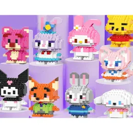 Micro Particelle Building Figurine Cartoon Figurine per bambini Assemblaggio Puzzle Toys Creative Bricks Giocattoli per bambini