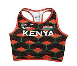 Kenya Women Trackfield Fast Running Tank Tops Suit 4100 Speed ​​Outfit Anpassningsbar BH 2205059466791