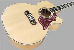 Natural color Cutaway J200 Acoustic guitar Maple body Guitarra Solid spruce top Rosewood fingerboard 2569