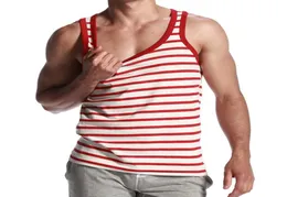 Stripe Tank Tops for Men Red Blue Slewaless T Shirt Summer Casual Tops Gym zbiornik wysiłkowy TOP2047690