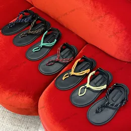 Новый Miui Riviere Slides Crystal Sandals Валочный шнур шнурок в сандал -узлах на стрингах круглые шлепанцы.