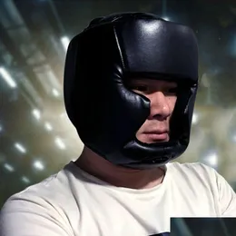 Тактические шлемы удары боксерские шлем для мужчин, женщины, губка каратэ муай тай, тренировочный головной убор, 230726 Drop Gear Gear Equipment Dhzqf