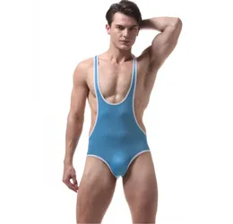 Новые семь цветов Men039s Undershirt Wet Look Wrestling Singlet Sexy Men039s Сексуальная плотно сплоченная комбинезона.