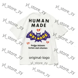 menschlich gemachtes Hemd Herren Designer T -Shirts losen sitzender Mensch mit Schwefel Baumwolle Eisbär Ente süße Tierbuchstaben Druck Baumwolle Humanmade 443b