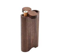 Drewniana obudowa z drewna naturalne ręcznie robione drewniane ziemianki z ceramiczną jeden hitter metalowy hak do czyszczenia rur palenia Portable6573319