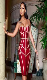Adyce 2019 New Summer Bodycon ضمادة اللباس نساء Vestido Sexy Spaghetti Strap Sleveless Club Celebrity Evening Party Dress1088346