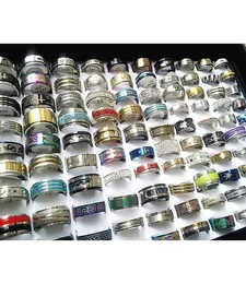 Band Rings Whole 50pcs Mixed Lots Mens Womens Stainless Steel Rings Fashion Jewelry Party Ing wmtpwP whole20198457926