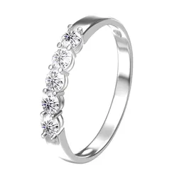 AEAW 14K vitguld 01ct M Totalt 05CTW DF Rund Cut Engagementwedding Lab Grown Diamond Band Ring for Women 2202283612920