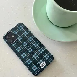 Case di telefonia cellulare Funda de Telfono de Celosa Retro a la Moda Para iPhone 11 13 14 Pro Max 12 Mini 7 8 Plus XS Max XR SE2 Linda Funda A Prueba de Golpes Para Pareja J240509