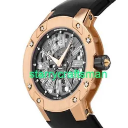 RM Luxury Watches Mechanical Watch Mills RM033 Automatisk 45mm Rose Gold Men's Watch Band RM033 AN RG STEY