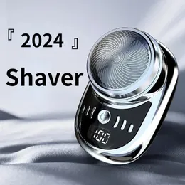 Mini barbeador elétrico barbeador USB Razor Razor Homens à prova d'água Senhoras viajam de barbeador portátil Atualizada 2024 Modelo Shining 240509