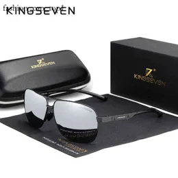 Дизайнерские солнцезащитные очки Kingseven Солнцезащитные очки Lunettes de soleil polarises marque pour homme et femme en antuminum effet miroir uv400 kingseven brand очки A594