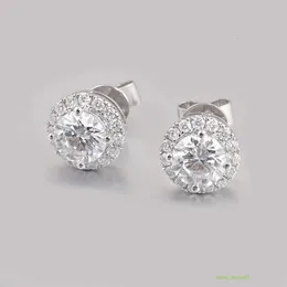 Provence Gemstones Ear Ring 5Mm Diamond Moissanite Earrings 10K 14K White Gold For Women Fashion Gift Party Classic