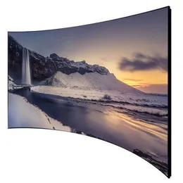 Big Size Custom16: 9 16: 9 Cinema Black Velvet Curved Fixed Frame Projector Screen 3D Projection Screen Best For Home Theater