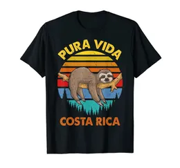 남자 티셔츠 100% 면화 코스타리카 Pura Vida 슬롯 티셔츠 남성 유엔 티셔츠 크기 S-6XL D240509