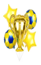 1Set Алюминиевая фольга воздушные шары золотой трофей звездный футбольный фестиваль победитель фестиваль мероприятия гелиевые воздушные шарики детские украшения комнаты3240048