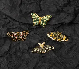 Cartoon Creative Insect Animal Brooches Set 5pcs Enamel Paint Badges Colorful Butterfly Alloy Pin Denim Shirt Jewelry Gift Bag Hat1513439