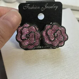 Studörhängen Bilincolor Fashion Red Flower Earring för kvinnor