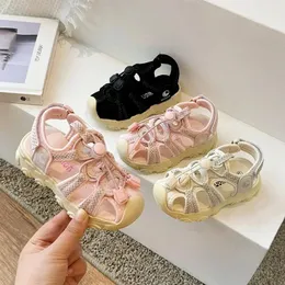 Sandals Summer Sandals Baby Toddler Hollow Out Beach Shoes Kids for Boys Girls Soft Bottom Nonlip Sport Casual 240509
