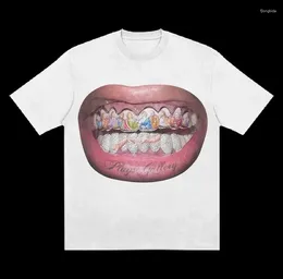 Men's T Shirts Y2K T-Shirt Retro Harajuku Gothic Print Graphic Hip Hop Rap Women's Streetwear Oversized Punk Cotton Loose