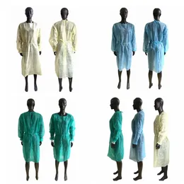 Non-Woven Protective Clothing Disposable Isolation Gowns Suits Anti Breathable Dust Outdoor Disposable Raincoats Wholesale