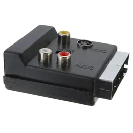 Novo novo 1pc scart rgb masculino para fêmea -Video 3 RCA Audio AV TV Conversor Adaptador Conversor útil para o adaptador SCART RGB
