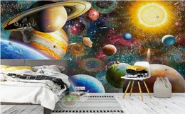 WDBH 3D خلفية مخصصة PO Space Universe Planet Kids039S Room Background Painting Home Decor 3D Wall Gurals Wallpaper 7756470