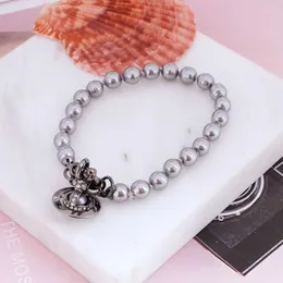 Varumärke Högkvalitativ Westwood Aleksa Baroque Pearl Armband Version Saturn