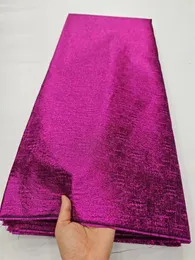 Fuchsia African Brocade Jacquard Fabric Damask Material Nigerian Gilding Lace Brocard Tissu 5 Yard Dentelle Africaine DJB71 240508