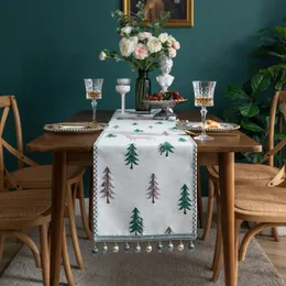 Mesa de árvore de Natal Runner Runner Holiday Holiday Elk Dining Plow Placemat Year Home Cozinha Decorações rústicas 240430