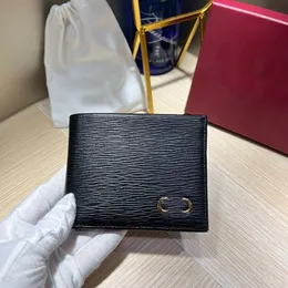 Kreditkartenhalter Fashion Designer echtes Leder -Männer Brieftasche Gold Hardware Innenmodell Digitaler Bargeldmünze Pocket Pocket Pocke Portefeuille Mini -Brieftaschen