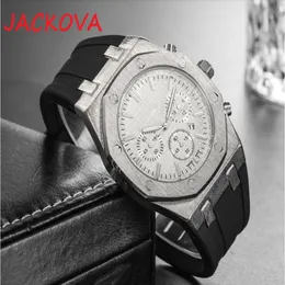 classic design style Luxury Fashion Black Silicone Watches steel belt Large dial men quartz watch wholesale 256b