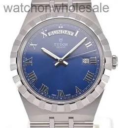 Counter Top Quality Tudory original 1: 1 Designer relógio de pulso com papel Royal 28600 Data Blue Automatic Mens Watch With Real Brand Logo